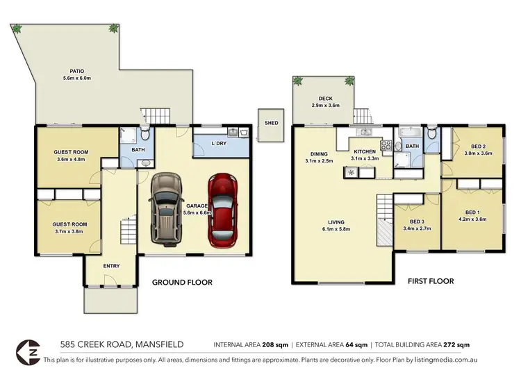 Floorplan of Homely house listing, 585 Creek Road, Mansfield QLD 4122
