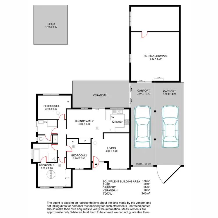 Floorplan of Homely house listing, 6 Waverley Street, Paralowie SA 5108