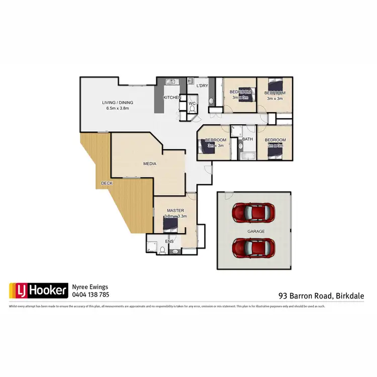 Floorplan of Homely house listing, 93 Barron Road, Birkdale QLD 4159