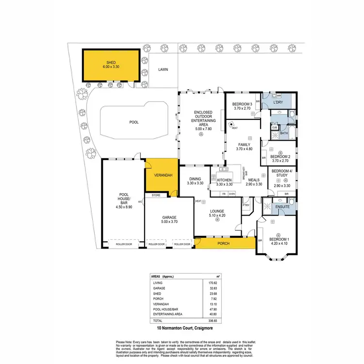 Floorplan of Homely house listing, 10 Normanton Court, Craigmore SA 5114