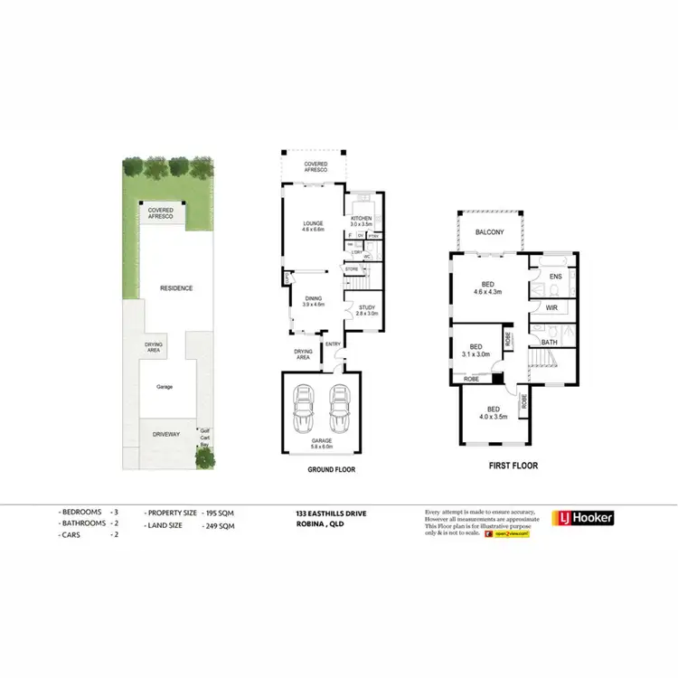 Floorplan of Homely house listing, 133 Easthill Drive, Robina QLD 4226