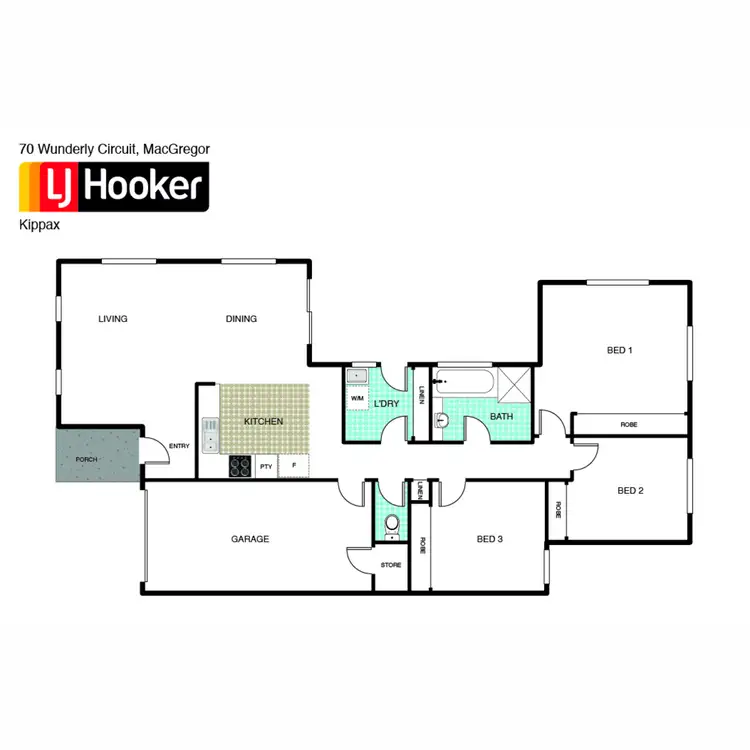 Floorplan of Homely house listing, 70 Wunderly Circuit, Macgregor ACT 2615