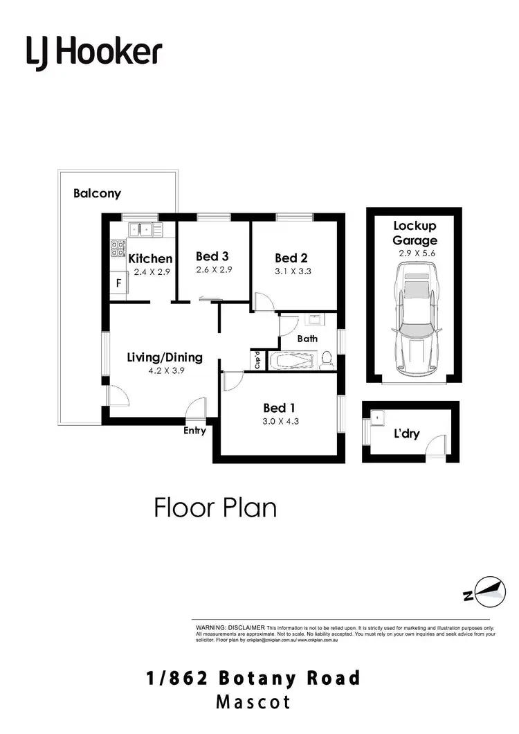 Floorplan of Homely apartment listing, 1/862 Botany Road, Mascot NSW 2020
