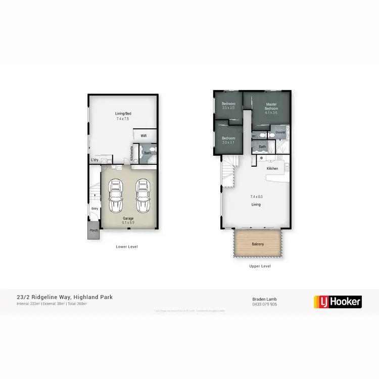 Floorplan of Homely townhouse listing, 23/2 Ridgeline Way, Highland Park QLD 4211