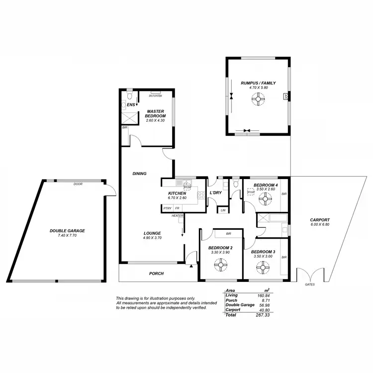 Floorplan of Homely house listing, 10 Carolan Crescent, Valley View SA 5093
