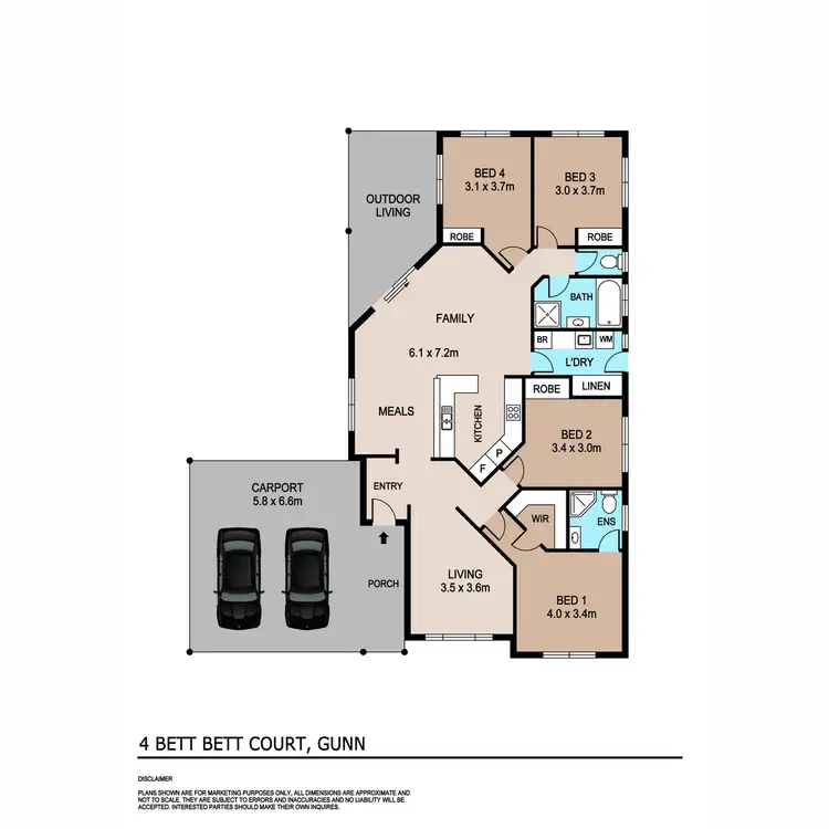 Floorplan of Homely house listing, 4 Bett Bett Court, Gunn NT 832
