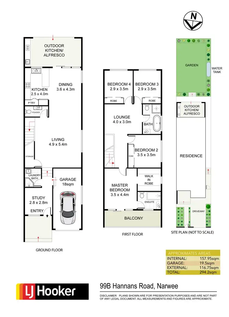 Floorplan of Homely semi-detached listing, 99a Hannans Road, Narwee NSW 2209