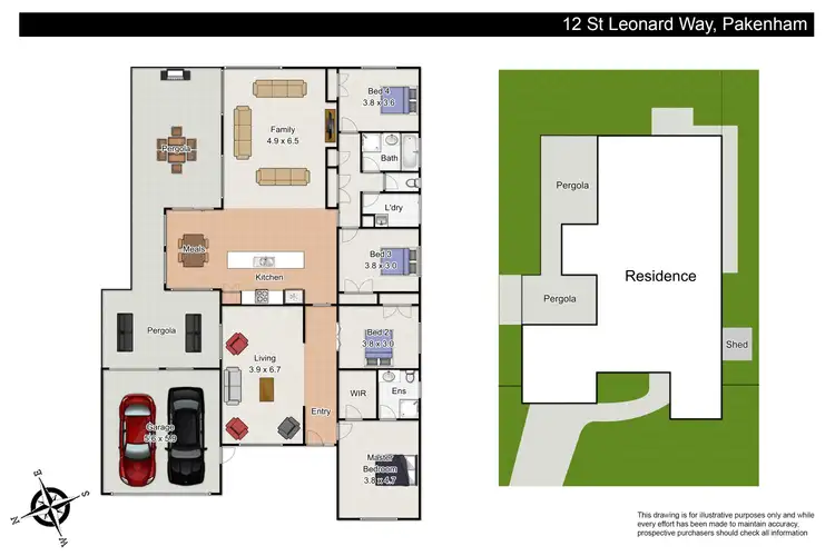 Floorplan of Homely house listing, 12 St Leonard Way, Pakenham VIC 3810