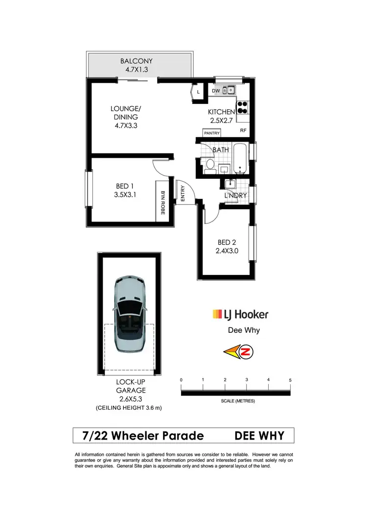 Floorplan of Homely unit listing, 7/22 Wheeler Parade, Dee Why NSW 2099