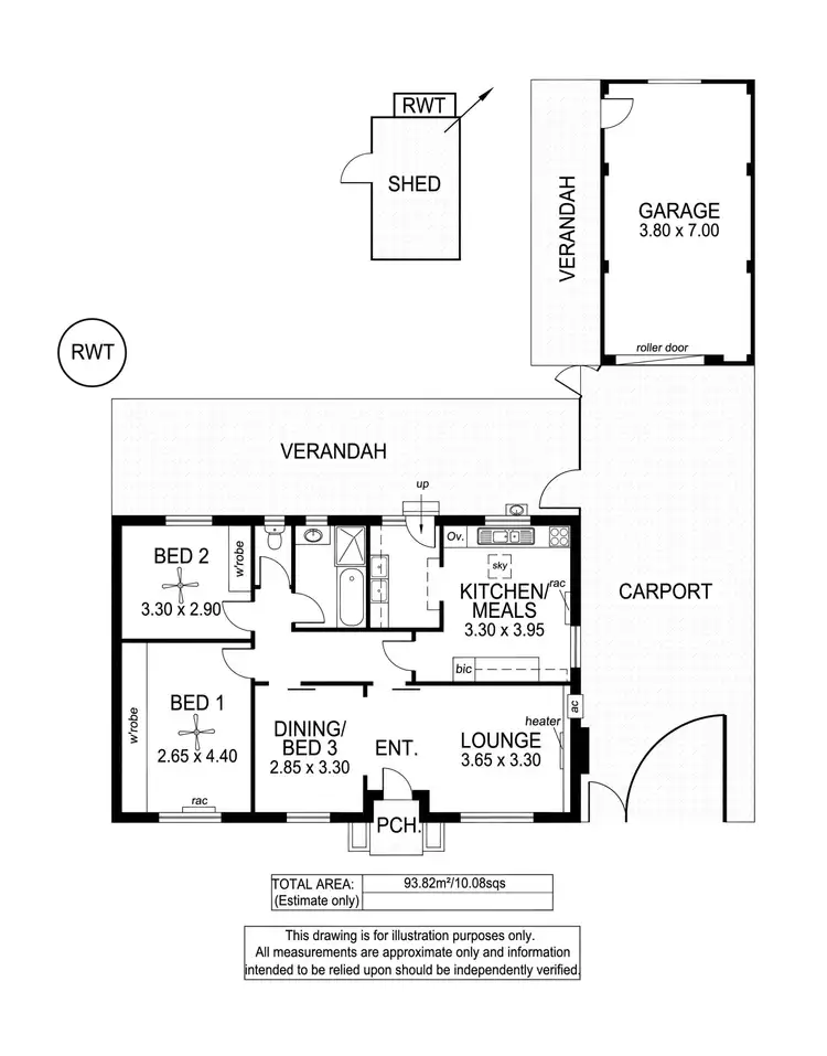 Floorplan of Homely house listing, 62 Pildappa Avenue, Park Holme SA 5043