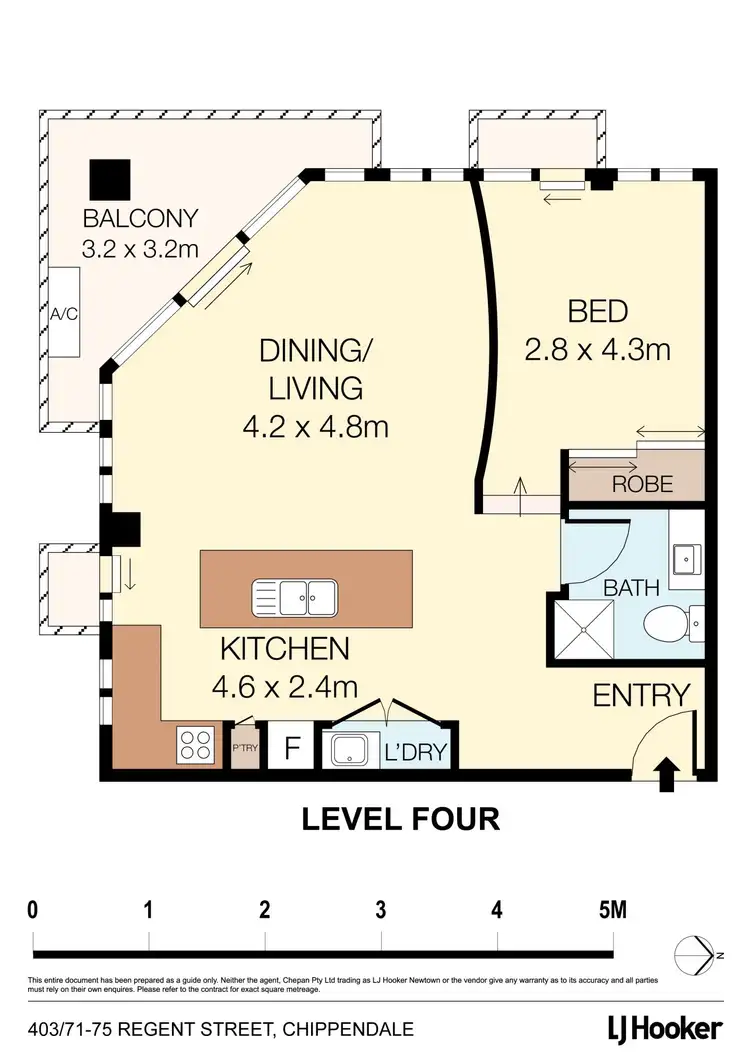 Floorplan of Homely apartment listing, 403/71-75 Regent Street, Chippendale NSW 2008