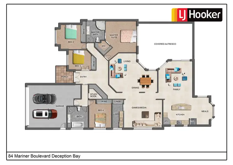Floorplan of Homely house listing, 84 Mariner Boulevard, Deception Bay QLD 4508