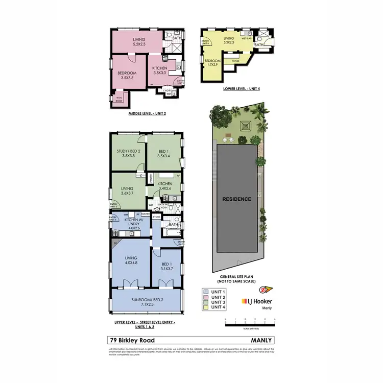 Floorplan of Homely block of units listing, 79 Birkley Road, Manly NSW 2095