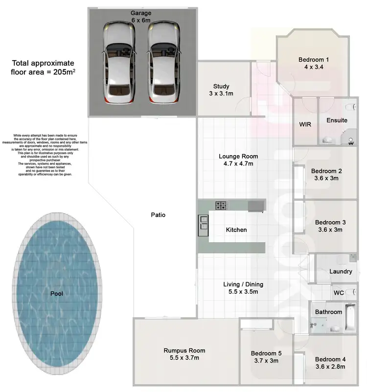 Floorplan of Homely house listing, 6 Oxford Parade, Forest Lake QLD 4078