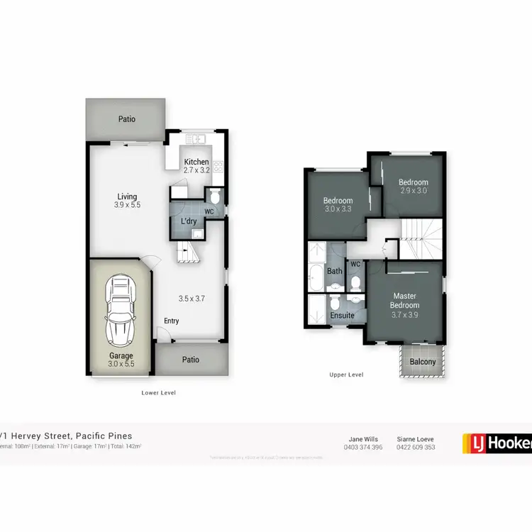 Floorplan of Homely townhouse listing, 4/1 Hervey Street, Pacific Pines QLD 4211