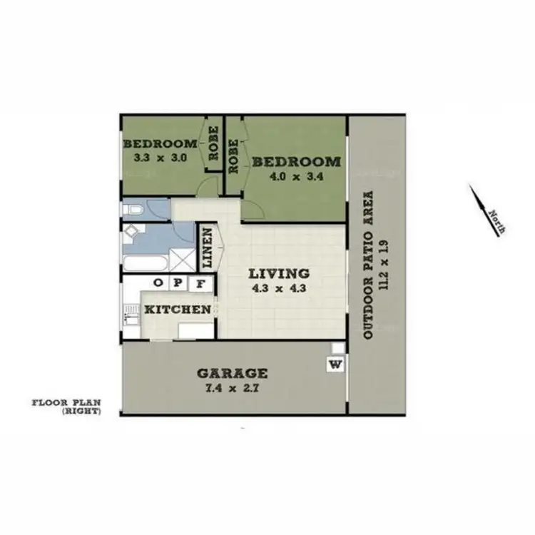 Floorplan of Homely unit listing, 2/2 Mawarra Street, Palm Beach QLD 4221