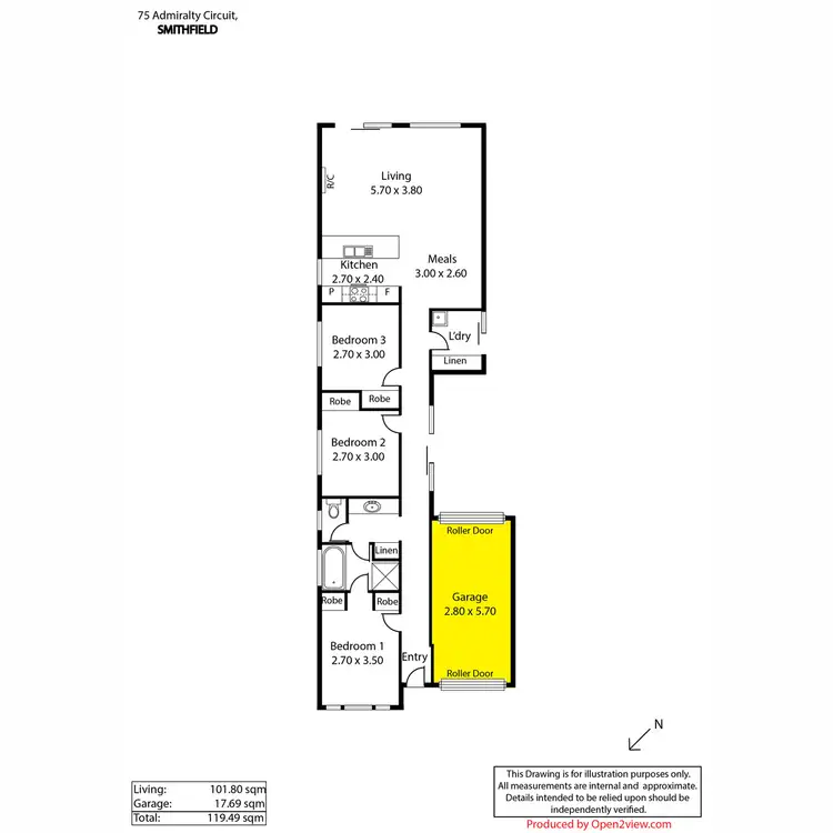 Floorplan of Homely house listing, 75 Admiralty Circuit, Smithfield SA 5114
