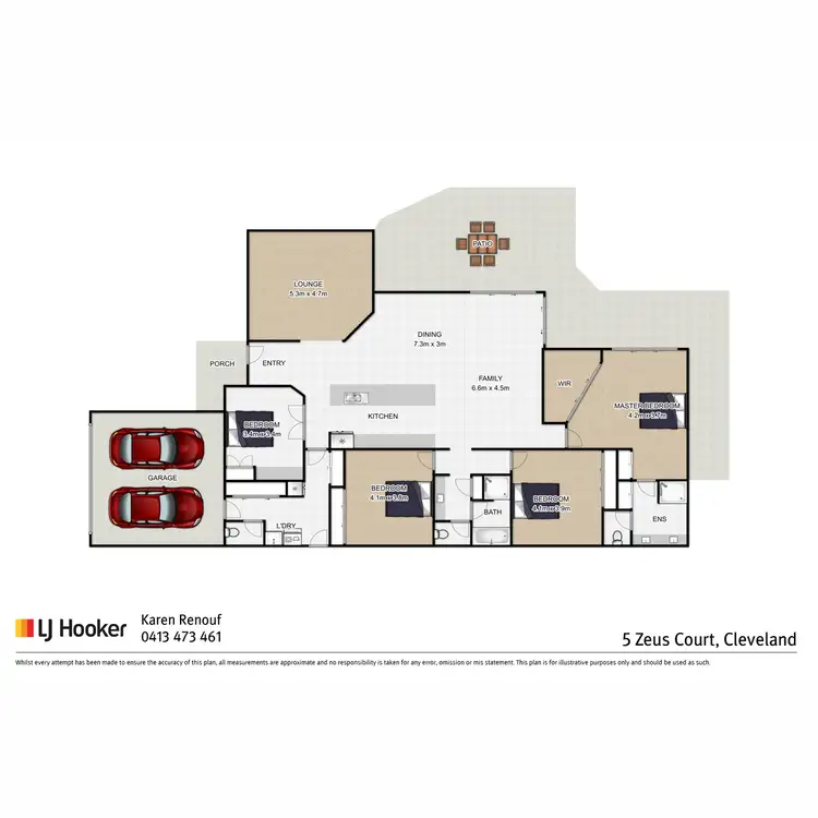 Floorplan of Homely house listing, 5 Zeus Court, Cleveland QLD 4163