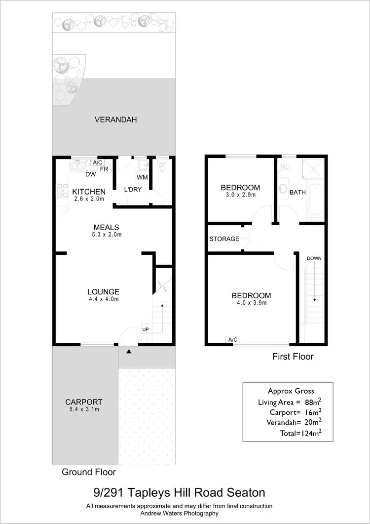 Floorplan of Homely townhouse listing, 9/291 Tapleys Hill Road, Seaton SA 5023