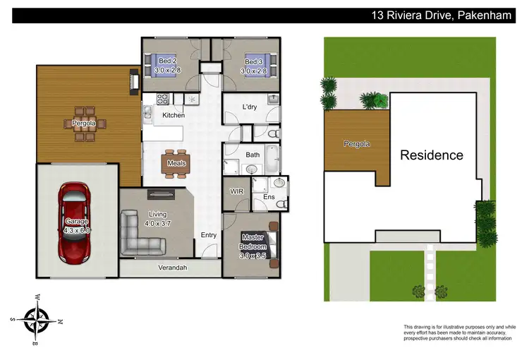 Floorplan of Homely house listing, 13 Riviera Drive, Pakenham VIC 3810