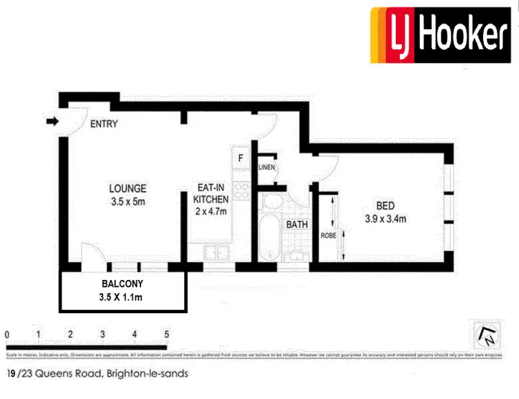 Floorplan of Homely unit listing, 19/23-25 Queens Road, Brighton-le-sands NSW 2216