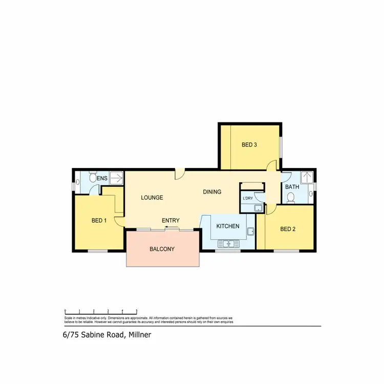 Floorplan of Homely unit listing, 6/75 Sabine Road, Millner NT 810