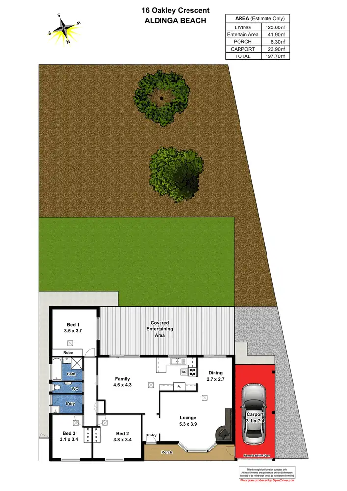 Floorplan of Homely house listing, 16 Oakley Crescent, Aldinga Beach SA 5173