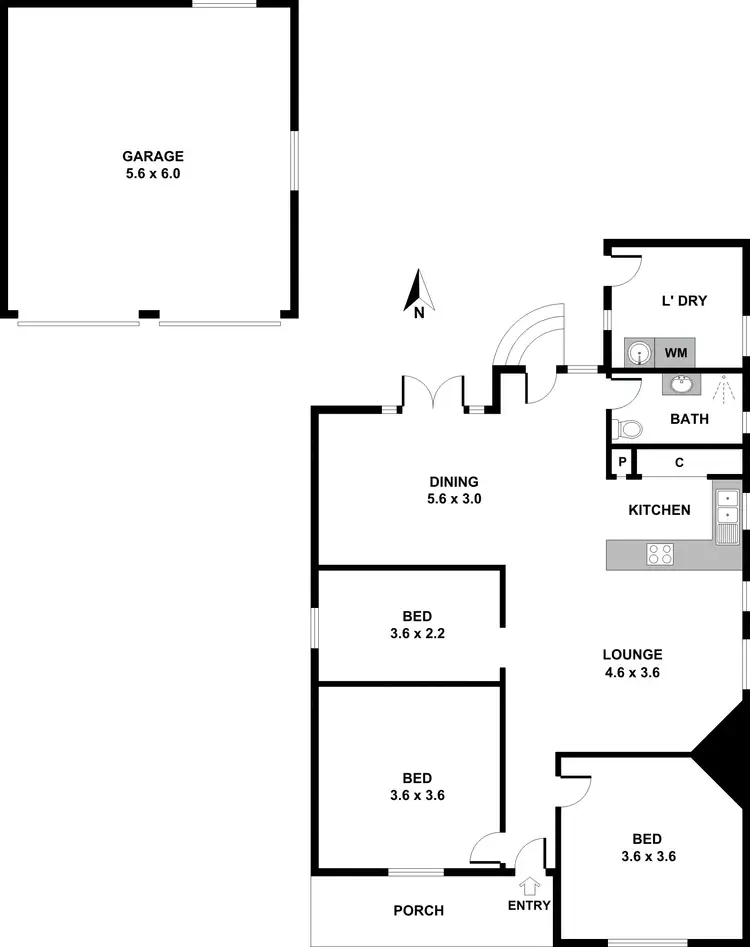 Floorplan of Homely house listing, 56 Paul St, Auburn NSW 2144