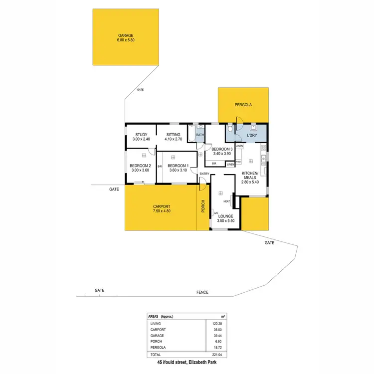 Floorplan of Homely house listing, 45 Ifould Road, Elizabeth Park SA 5113