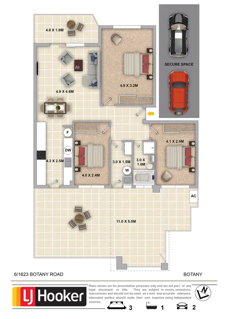 Floorplan of Homely apartment listing, 6/1623-1625 Botany Rd, Botany NSW 2019