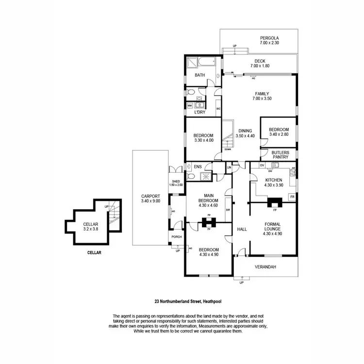 Floorplan of Homely house listing, 23 Northumberland Street, Heathpool SA 5068