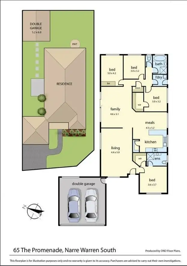 Floorplan of Homely house listing, 65 The Promenade, Narre Warren South VIC 3805