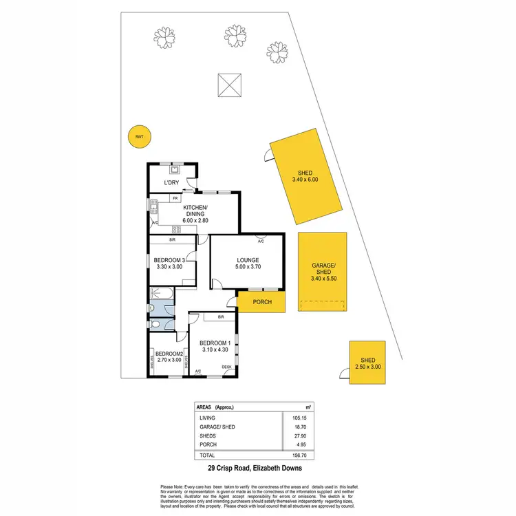 Floorplan of Homely house listing, 29 Crisp Road, Elizabeth Downs SA 5113