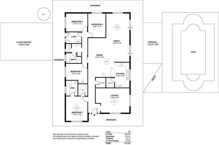 Floorplan of Homely rural property listing, 1009 Harrogate Road, Harrogate SA 5244