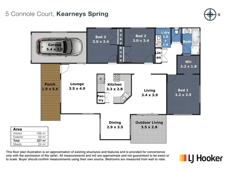Floorplan of Homely house listing, 5 Connole Court, Kearneys Spring QLD 4350