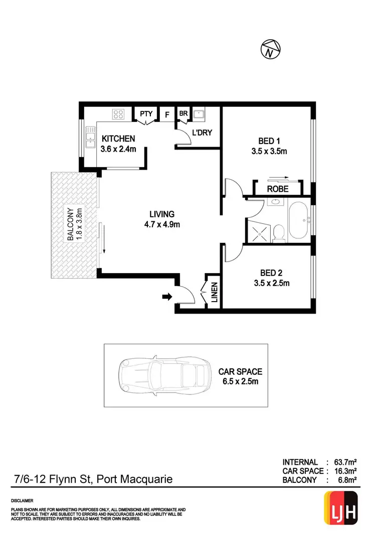 Floorplan of Homely unit listing, 7/6-12 Flynn Street, Port Macquarie NSW 2444