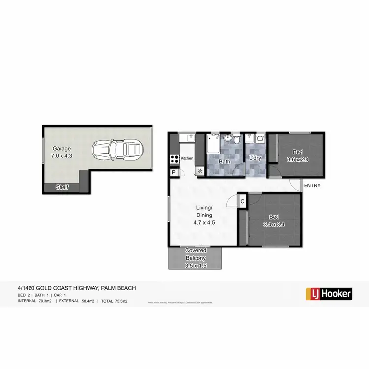 Floorplan of Homely unit listing, 4/1460 Gold Coast Highway, Palm Beach QLD 4221
