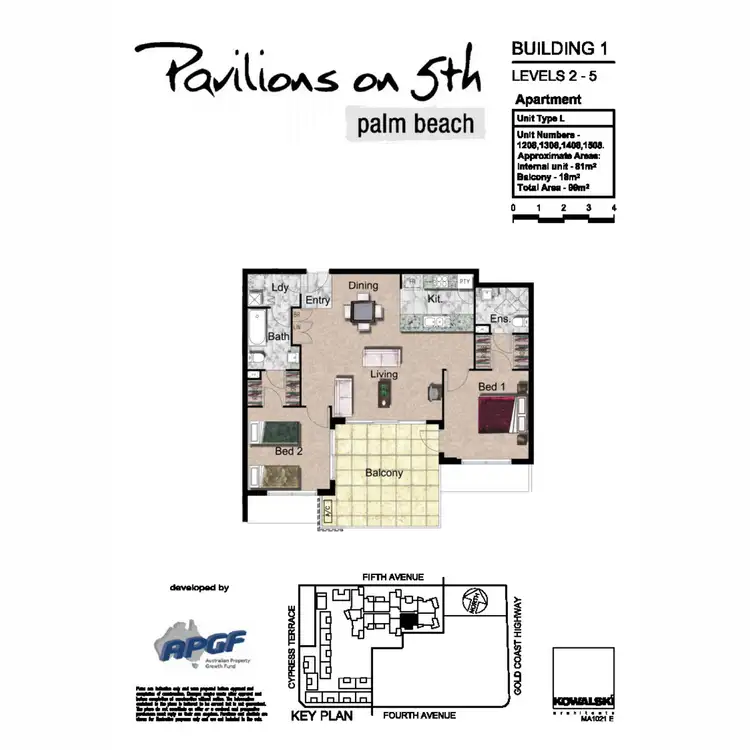 Floorplan of Homely unit listing, 1308/10 Fifth Avenue, Palm Beach QLD 4221