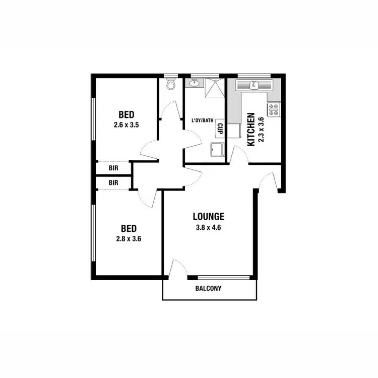 Floorplan of Homely unit listing, 6/23 Eldridge Street, Footscray VIC 3011