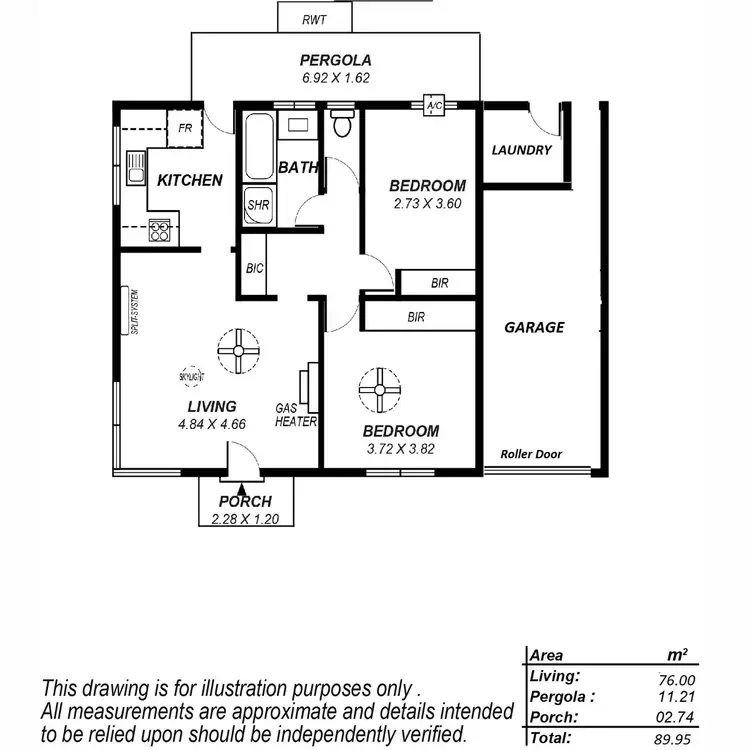 Floorplan of Homely unit listing, 1/606 Anzac Highway, Glenelg East SA 5045