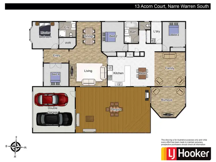 Floorplan of Homely house listing, 13 Acorn Court, Narre Warren South VIC 3805