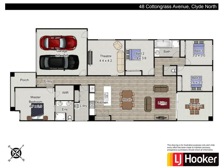 Floorplan of Homely house listing, 48 Cottongrass Avenue, Clyde North VIC 3978