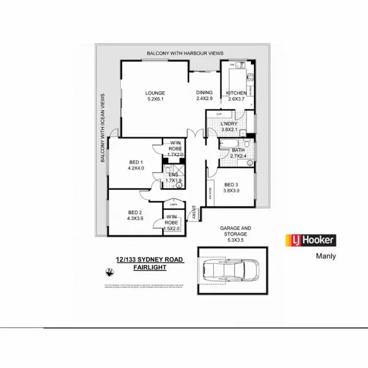 Floorplan of Homely apartment listing, 12/133 Sydney Road, Fairlight NSW 2094