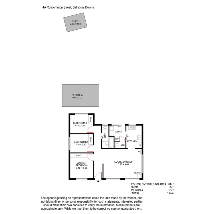 Floorplan of Homely house listing, 4a Roscommon Street, Salisbury Downs SA 5108