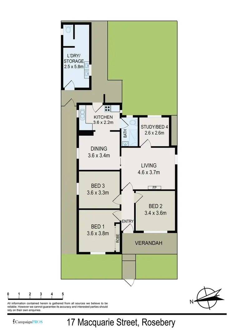 Floorplan of Homely house listing, 17 Macquarie Street, Rosebery NSW 2018