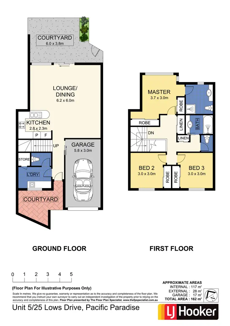 Floorplan of Homely unit listing, 5/25 Lows Drive, Pacific Paradise QLD 4564
