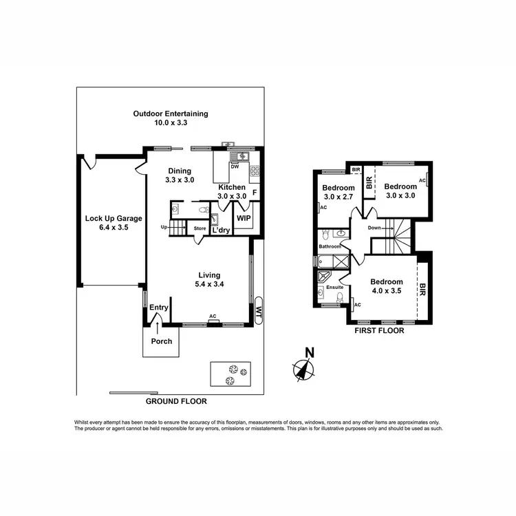 Floorplan of Homely townhouse listing, 3/24 Dyer Street, Hoppers Crossing VIC 3029