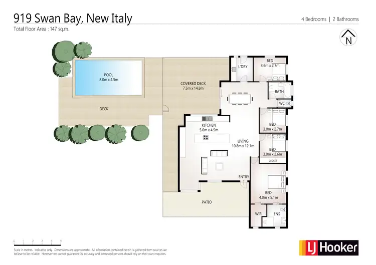 Floorplan of Homely house listing, 919 Swan Bay New Italy Road, New Italy NSW 2472