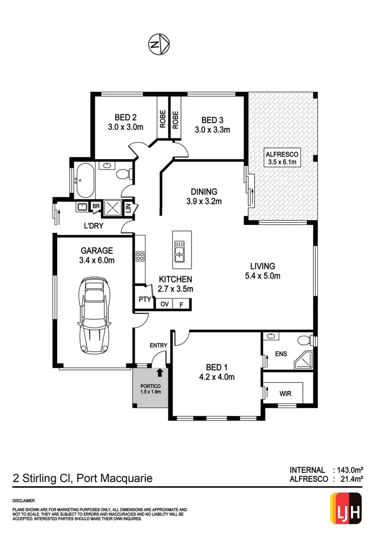 Floorplan of Homely house listing, 2 Stirling Close, Port Macquarie NSW 2444