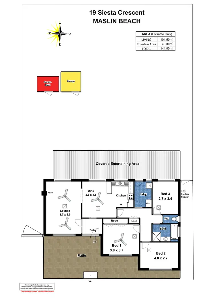 Floorplan of Homely house listing, 19 Siesta Crescent, Maslin Beach SA 5170